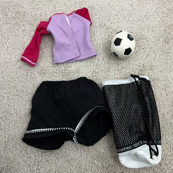 American Girl Soccer Outift Ball and Bag - Picture 2 of 10